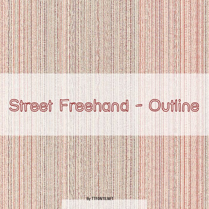 Street Freehand - Outline example